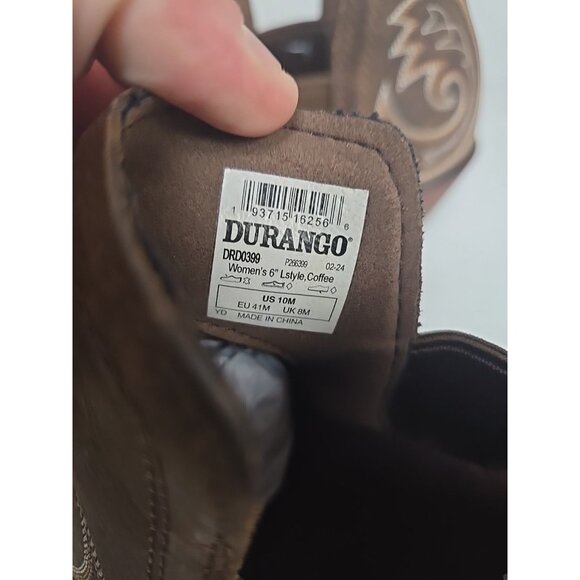 Crush By Durango Women's DRD0399 Western Fashion Bootie Coffee Size 10M - Picture 5 of 7